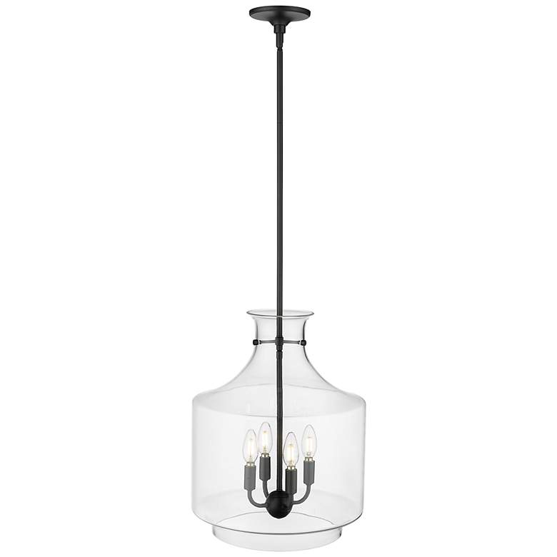 Image 4 Millennium Lighting Mahannah 4-Light Pendant in Matte Black more views
