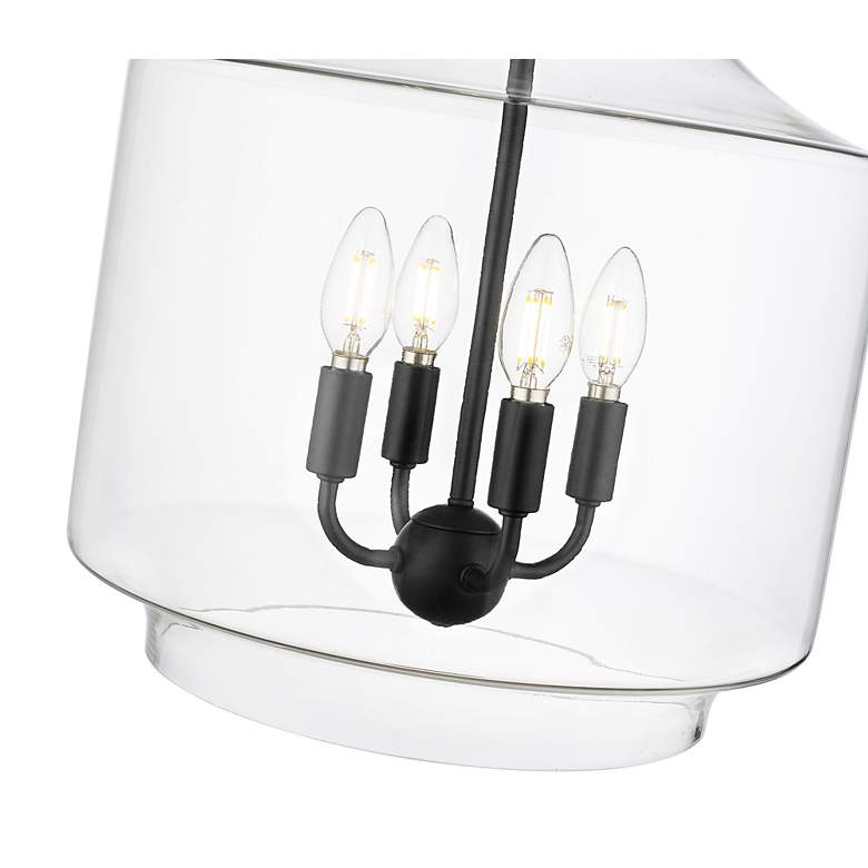 Image 5 Millennium Lighting Mahannah 4-Light Pendant in Matte Black more views