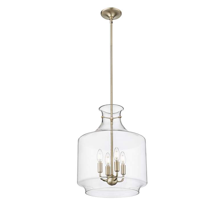 Image 3 Millennium Lighting Mahannah 4-Light Pendant in Modern Gold more views