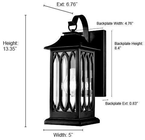 Image 7 Millennium Lighting Mallorey 1-Light Outdoor Wall Sconce in Black more views