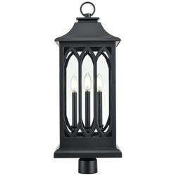 Millennium Lighting Mallorey 3-Light Outdoor Post Light in Black