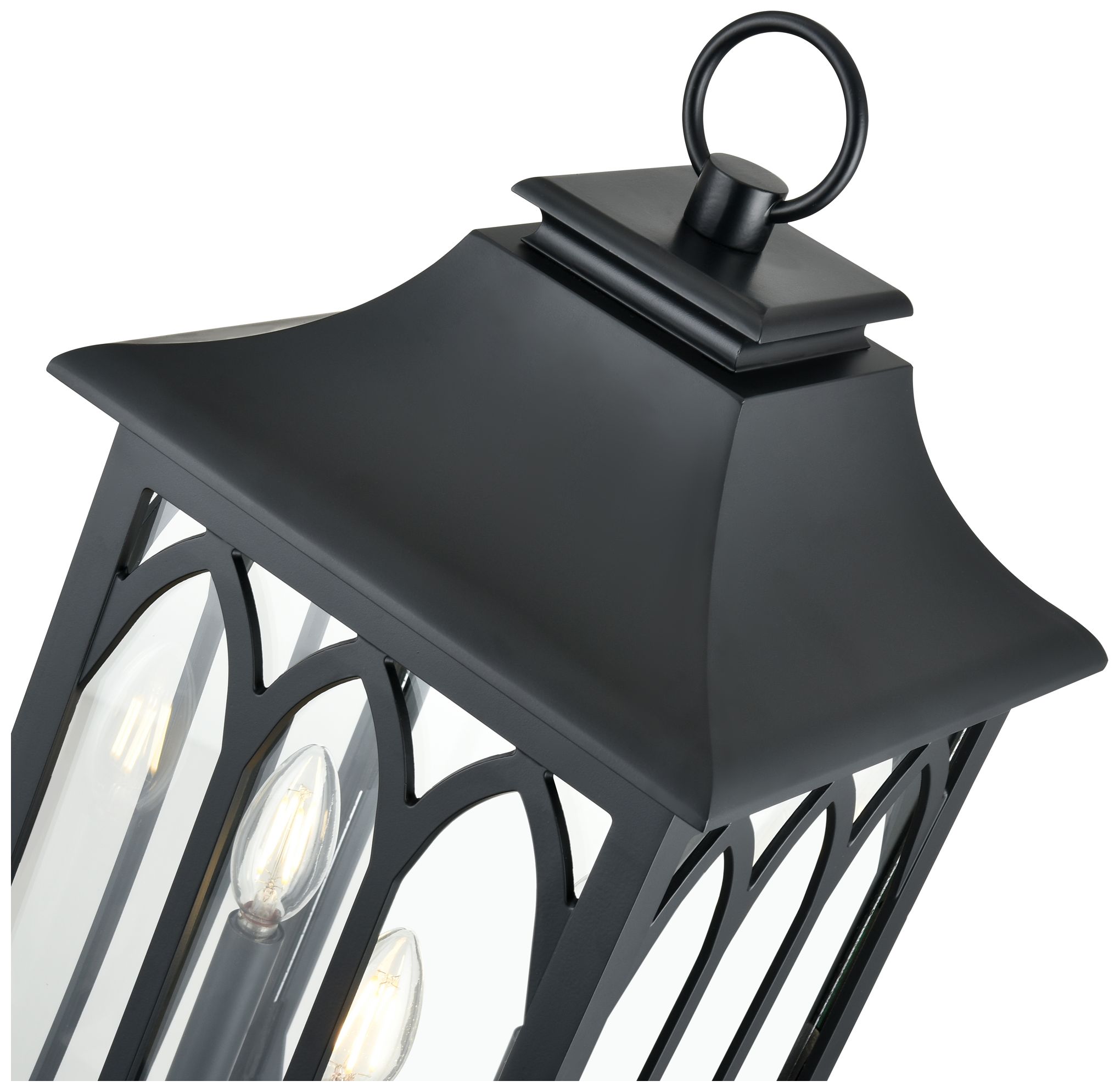 Image 5 Millennium Lighting Mallorey 3-Light Outdoor Post Light in Black more views