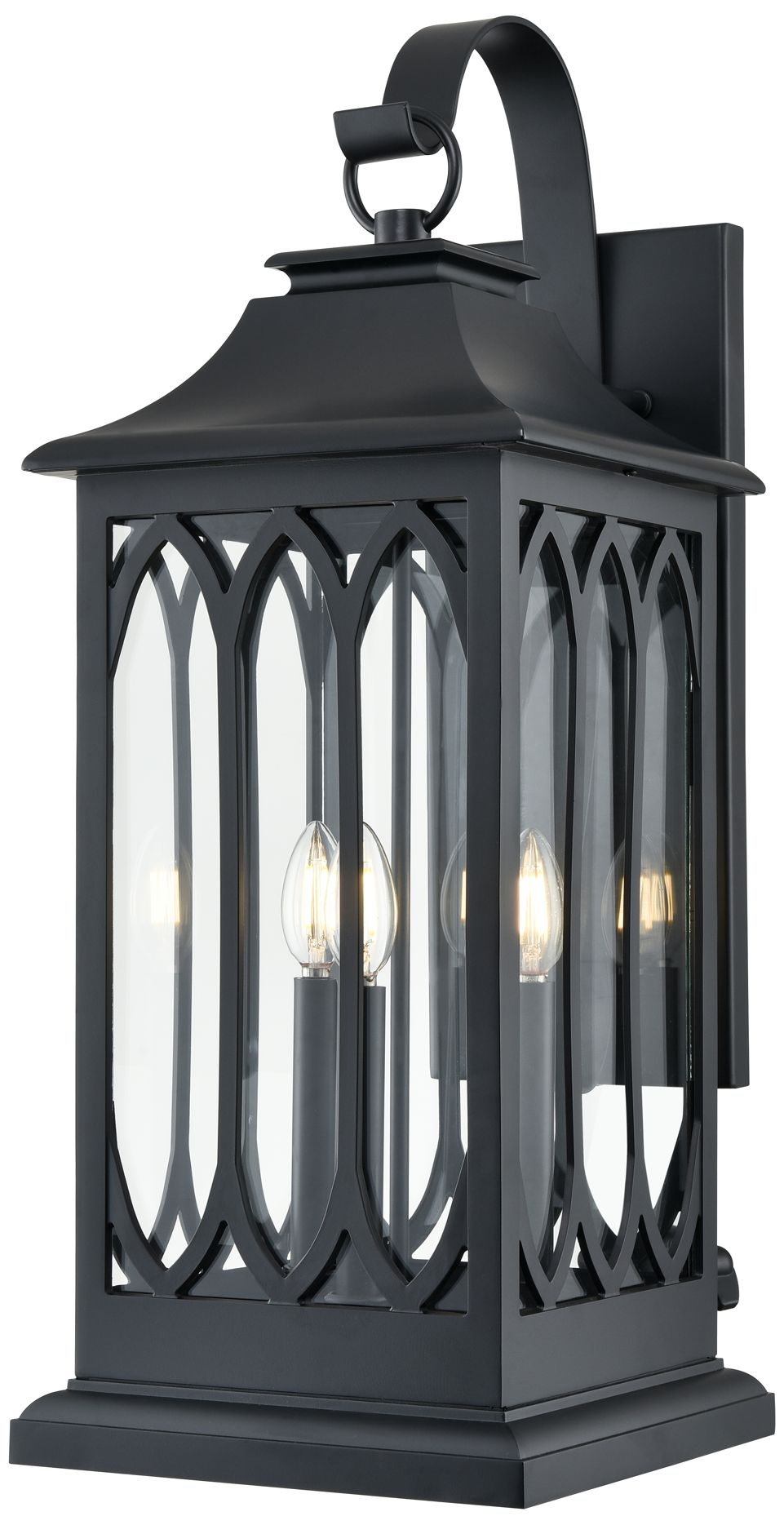 Image 3 Millennium Lighting Mallorey 3-Light Outdoor Wall Sconce in Black more views