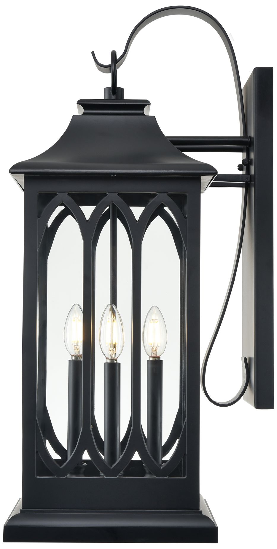 Image 5 Millennium Lighting Mallorey 3-Light Outdoor Wall Sconce in Black more views