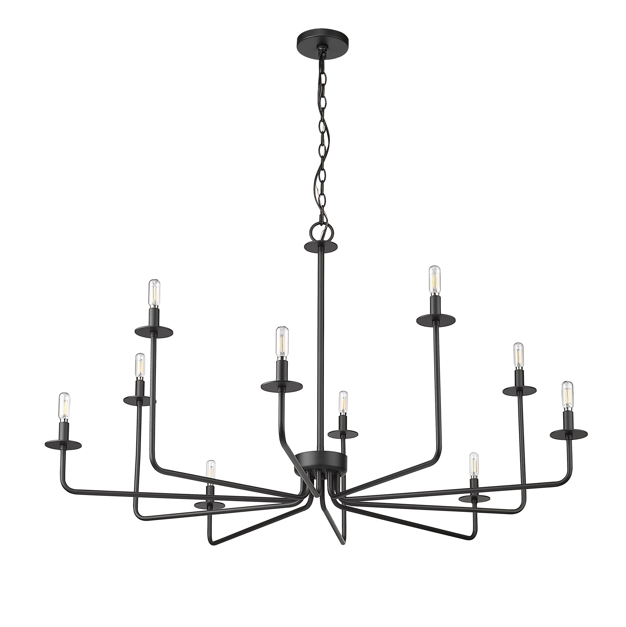 Image 4 Millennium Lighting Marceline 10-Light Chandelier in Matte Black more views