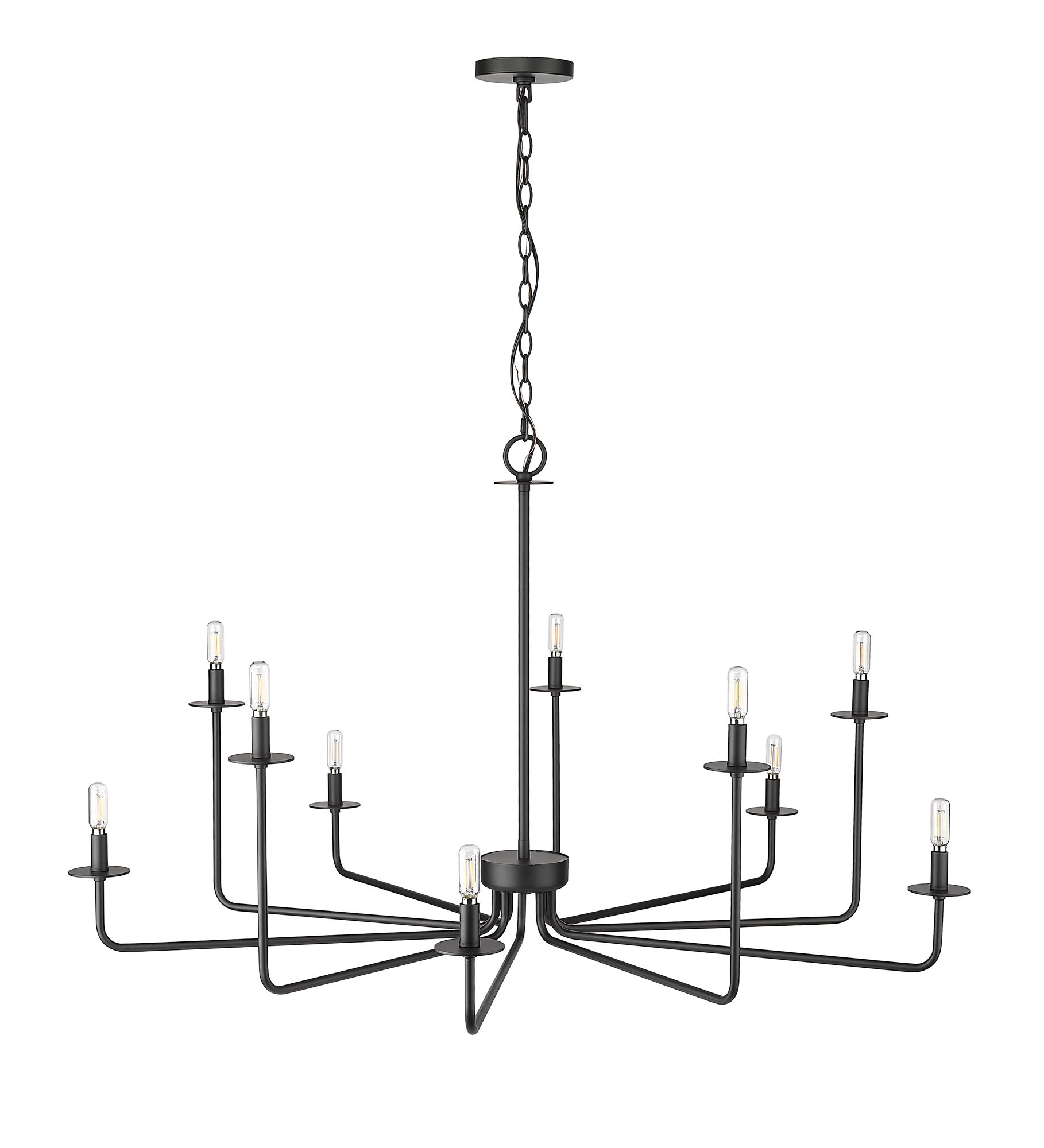 Image 5 Millennium Lighting Marceline 10-Light Chandelier in Matte Black more views