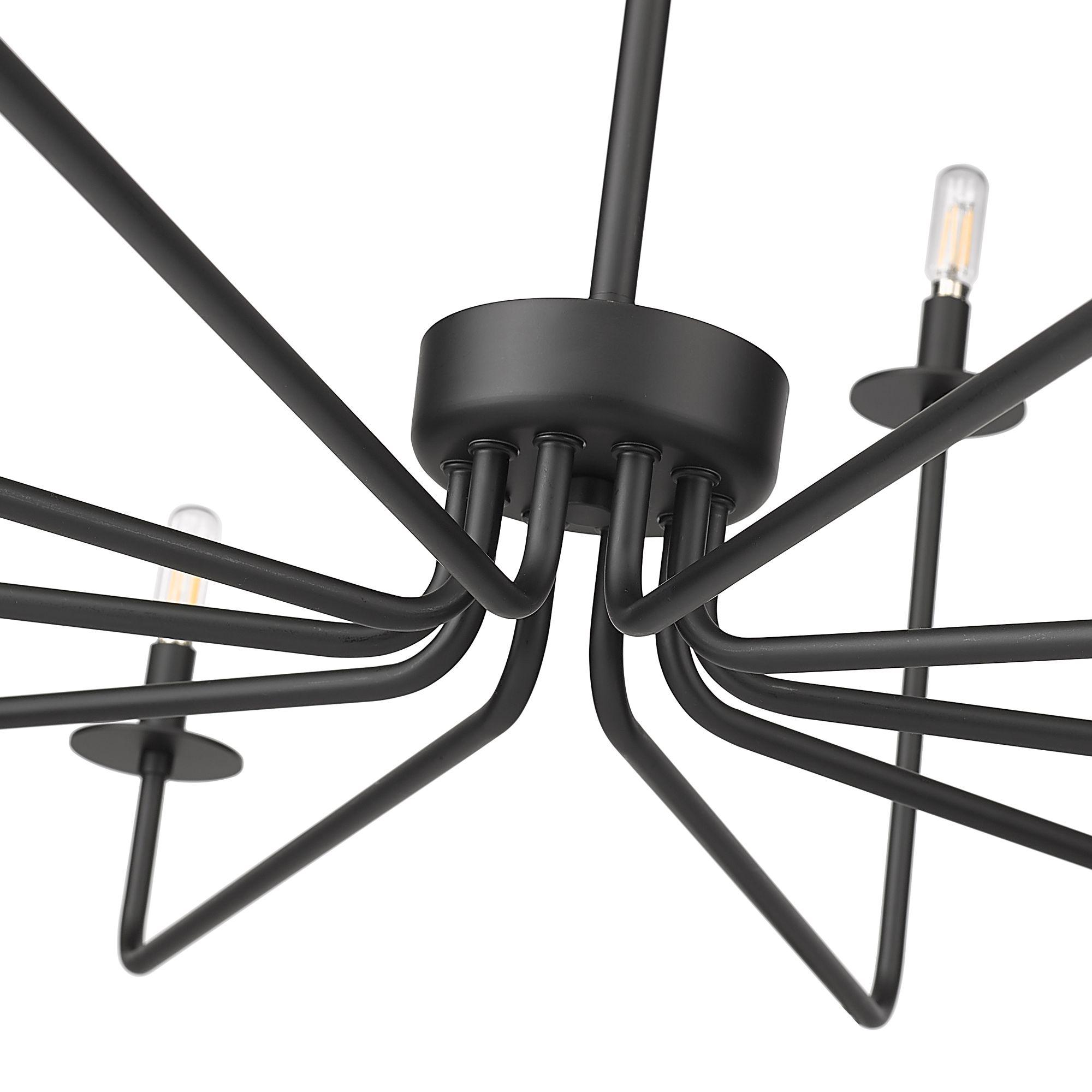 Image 6 Millennium Lighting Marceline 10-Light Chandelier in Matte Black more views