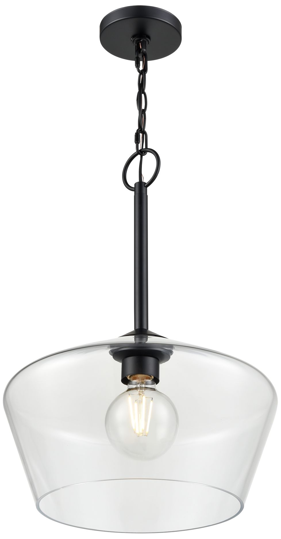 Image 2 Millennium Lighting Morbelle 1-Light Pendant in Matte Black more views