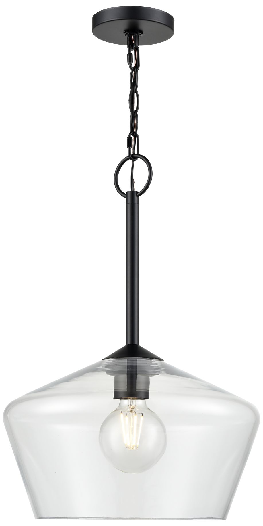 Image 3 Millennium Lighting Morbelle 1-Light Pendant in Matte Black more views