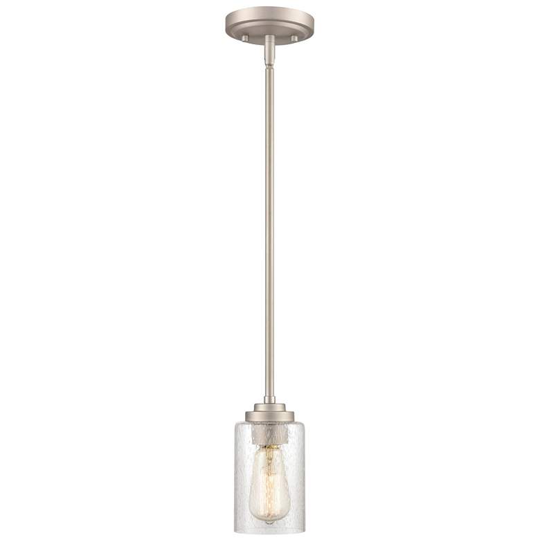 Image 1 Millennium Lighting Moven 1 Light Mini-Pendant Fixture in Satin Nickel