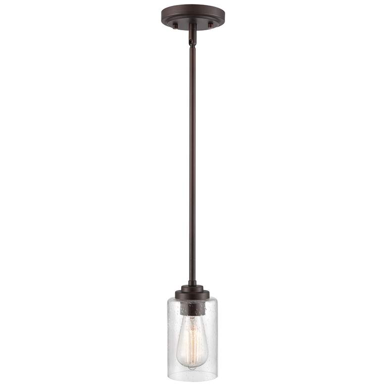 Image 1 Millennium Lighting Moven 1 Light Mini-Pendant Fixture Rubbed Bronze