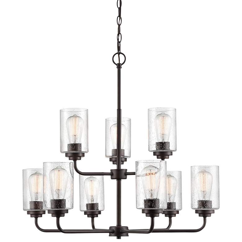 Image 1 Millennium Lighting Moven 9 Light Chandelier Rubbed Bronze