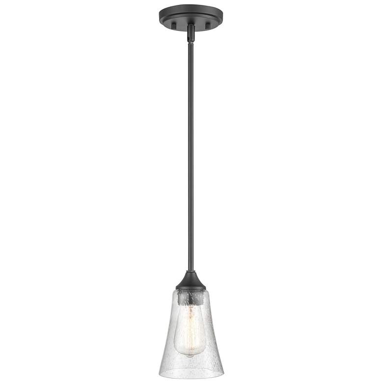 Image 1 Millennium Lighting Natalie 1 Light Pendant Fixture in Matte Black