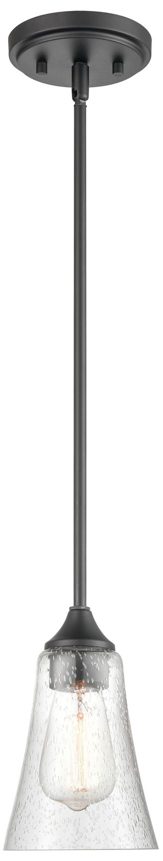 Image 2 Millennium Lighting Natalie 1 Light Pendant Fixture in Matte Black more views