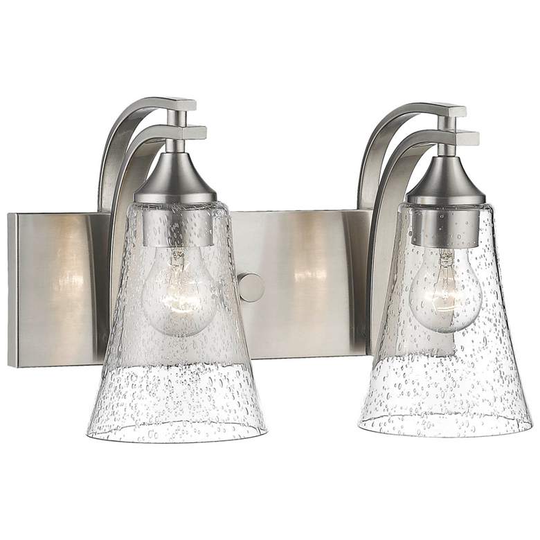 Image 1 Millennium Lighting Natalie 2 Light Vanity Fixture in Satin Nickel
