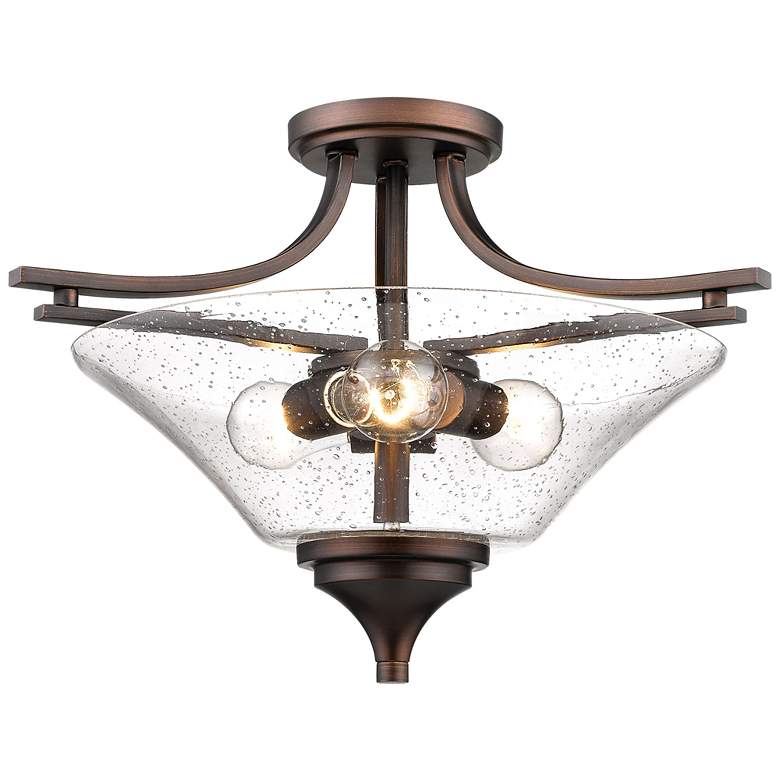 Image 1 Millennium Lighting Natalie 3 Light Semi-Flush Mount in Rubbed Bronze