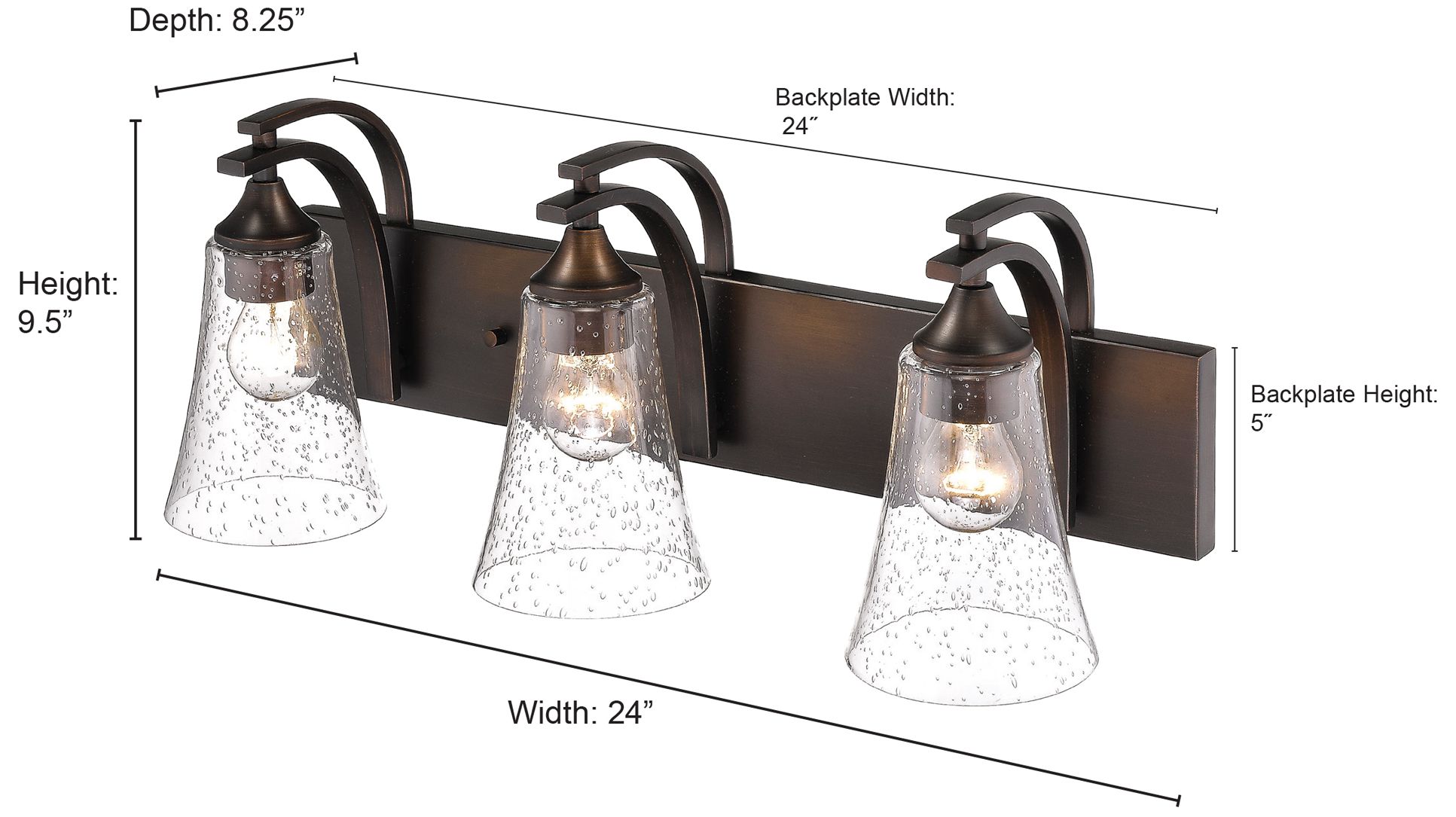 Image 4 Millennium Lighting Natalie 3 Light Vanity Fixture in Matte Black more views