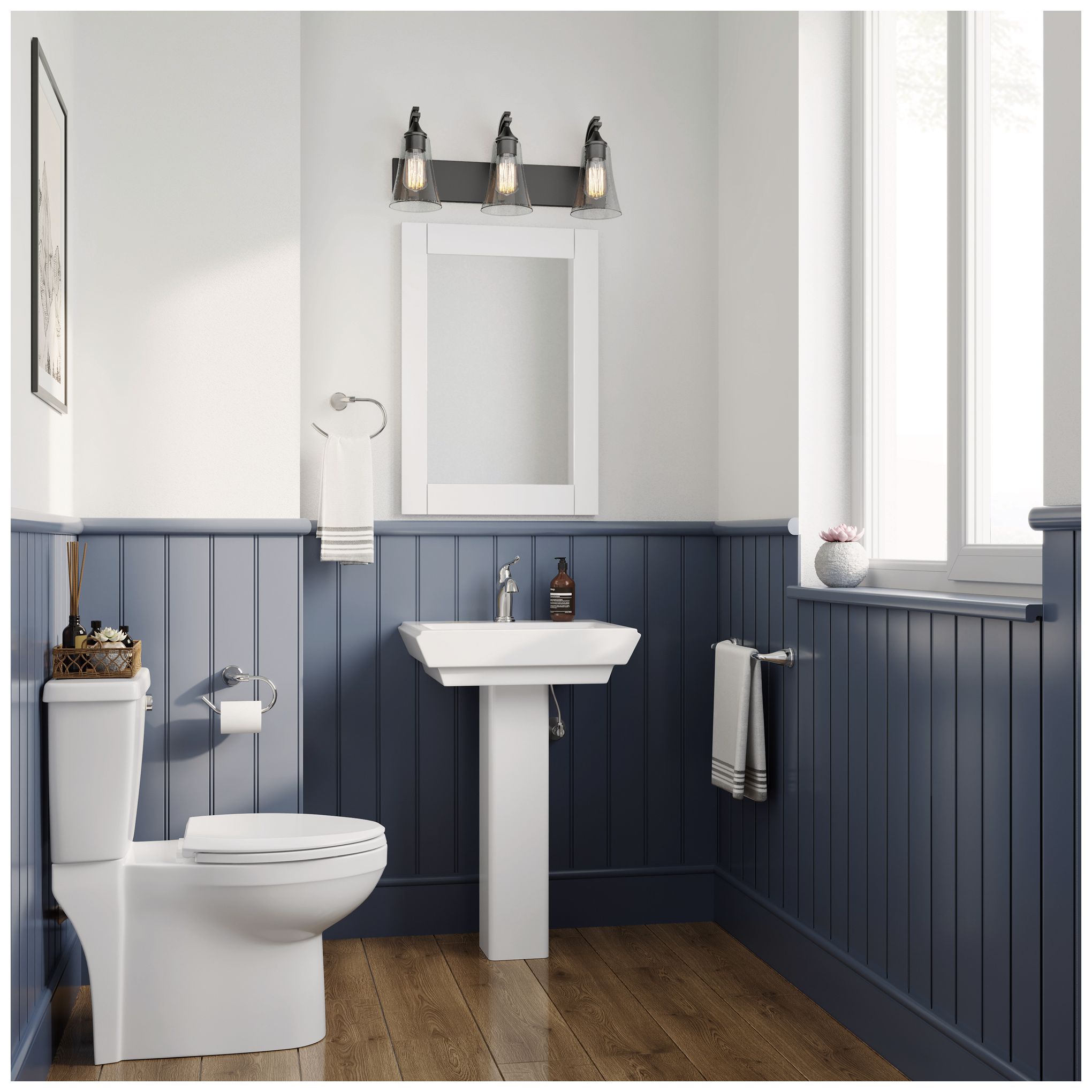 Image 6 Millennium Lighting Natalie 3 Light Vanity Fixture in Matte Black more views