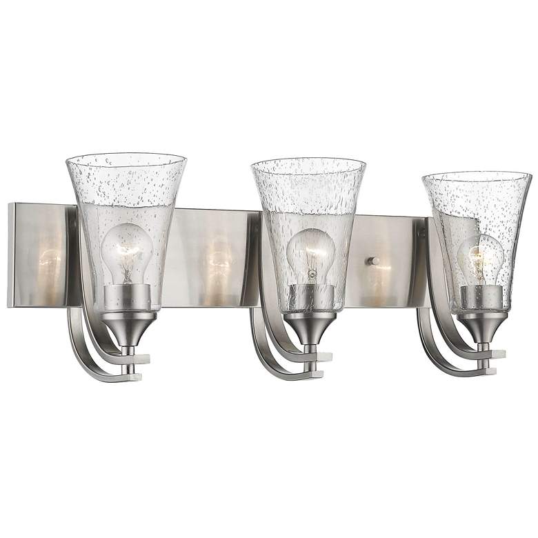 Image 1 Millennium Lighting Natalie 3 Light Vanity Fixture in Satin Nickel