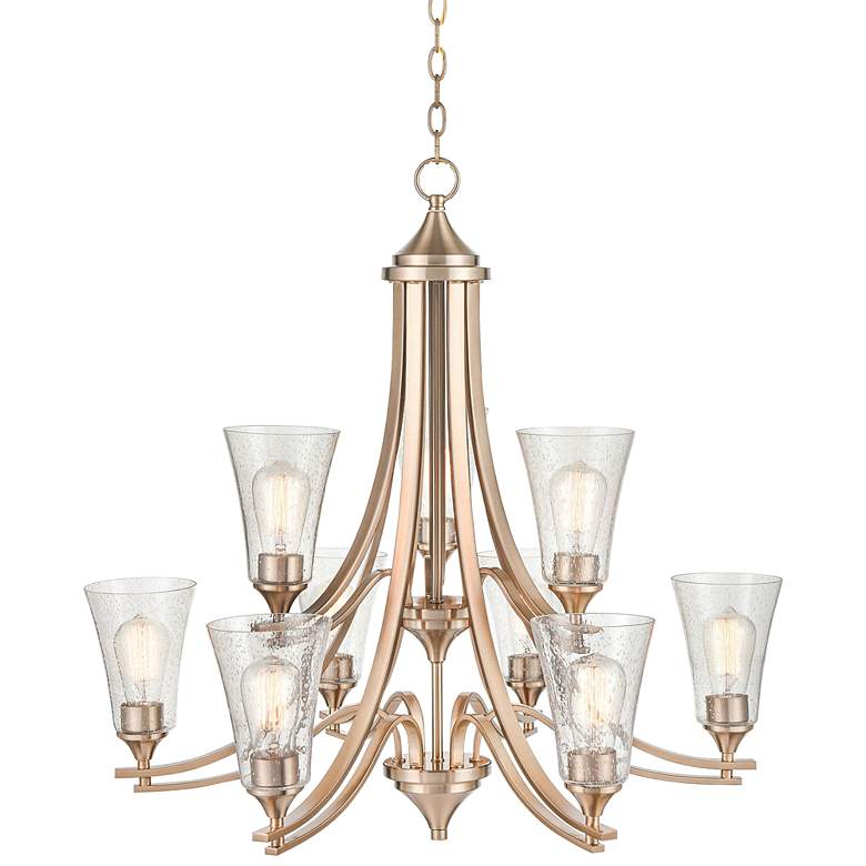 Image 2 Millennium Lighting Natalie 9 Light Chandelier Light in Modern Gold