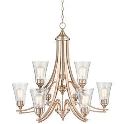 Millennium Lighting Natalie 9 Light Chandelier Light in Modern Gold