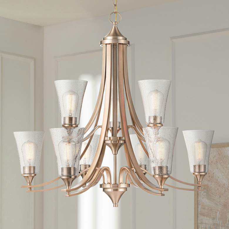 Image 1 Millennium Lighting Natalie 9 Light Chandelier Light in Modern Gold