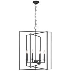Millennium Lighting Nellis 4 Light 30" Pendant Fixture in Matte Black