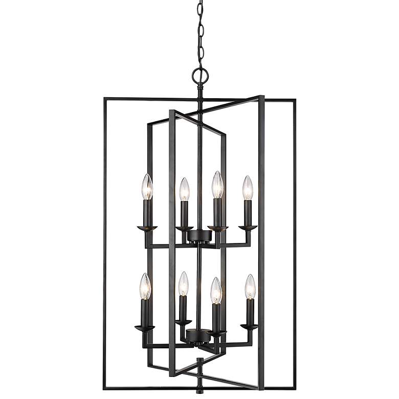 Image 1 Millennium Lighting Nellis 8 Light 36" Pendant Fixture in Matte Black