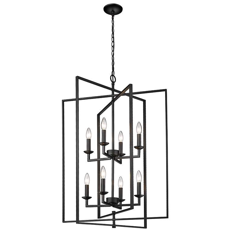 Image 4 Millennium Lighting Nellis 8 Light 36" Pendant Fixture in Matte Black more views