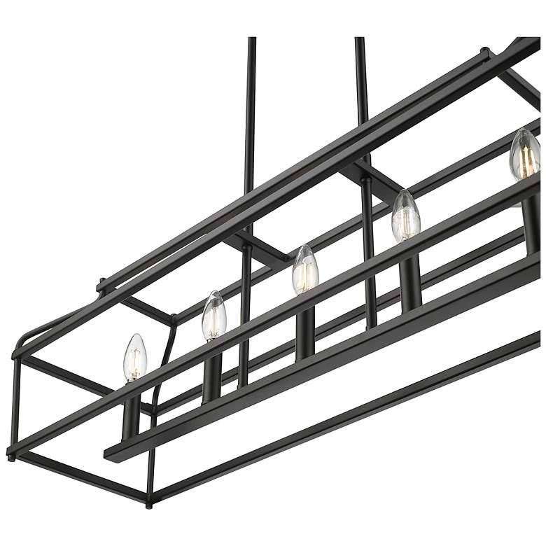 Image 3 Millennium Lighting Nellita 34" Matte Black 5-Light Island Chandelier more views