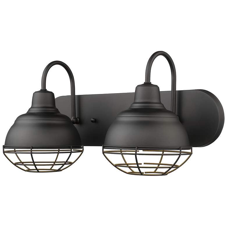 Image 1 Millennium Lighting Neo-Industrial 2 Light Vanity Fixture in Matte Black