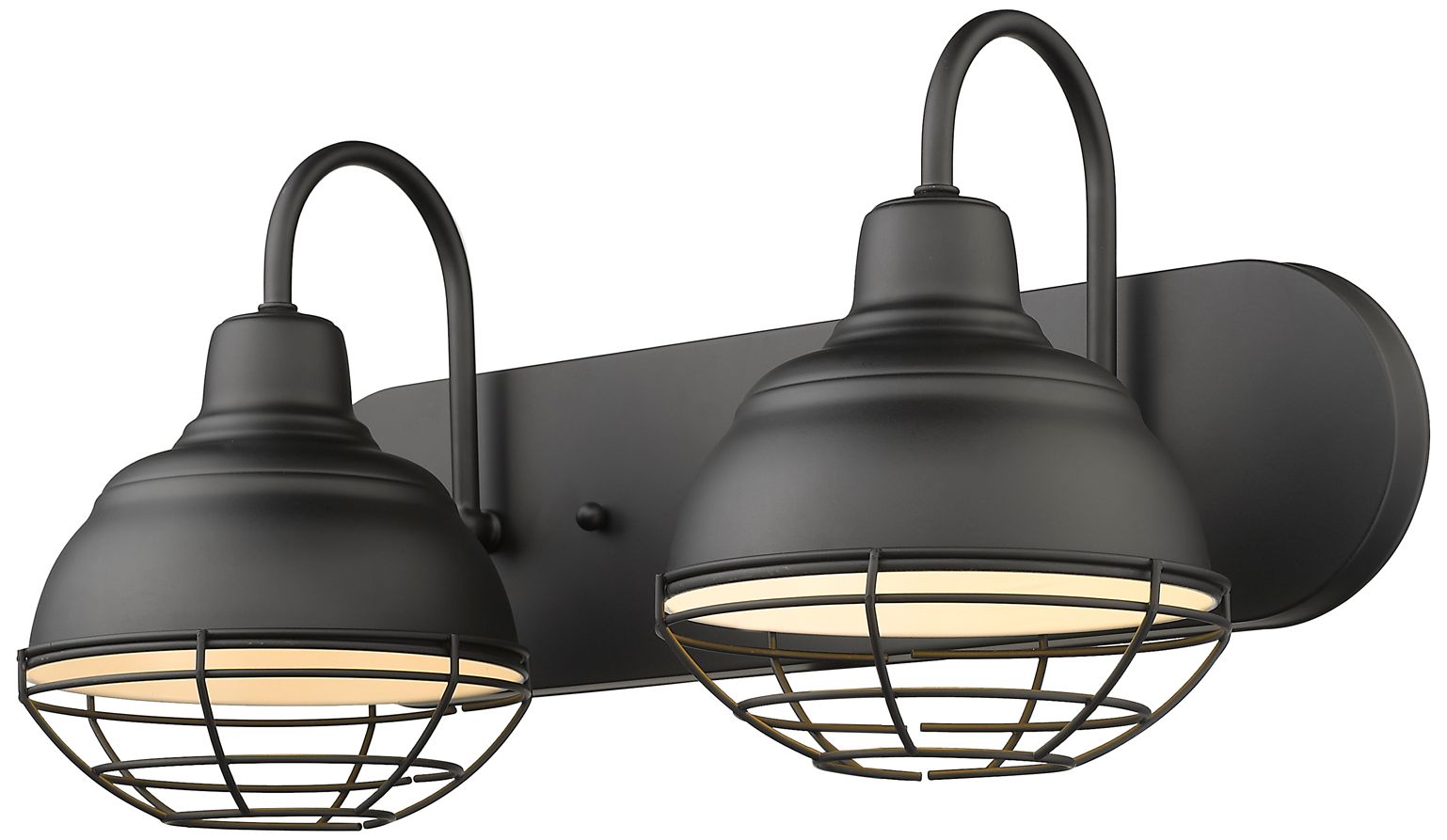 Image 2 Millennium Lighting Neo-Industrial 2 Light Vanity Fixture in Matte Black more views