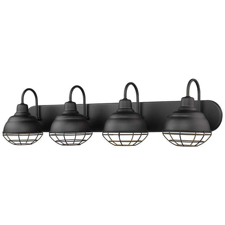 Image 1 Millennium Lighting Neo-Industrial 4 Light Vanity Fixture Matte Black