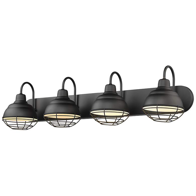 Image 2 Millennium Lighting Neo-Industrial 4 Light Vanity Fixture Matte Black more views