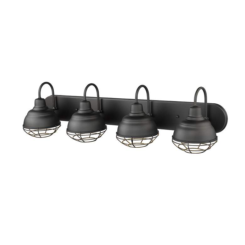 Image 3 Millennium Lighting Neo-Industrial 4 Light Vanity Fixture Matte Black more views