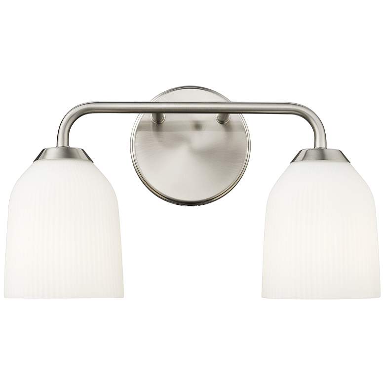 Image 1 Millennium Lighting Norah 2-Light Vanity Light in Brushed Nickel