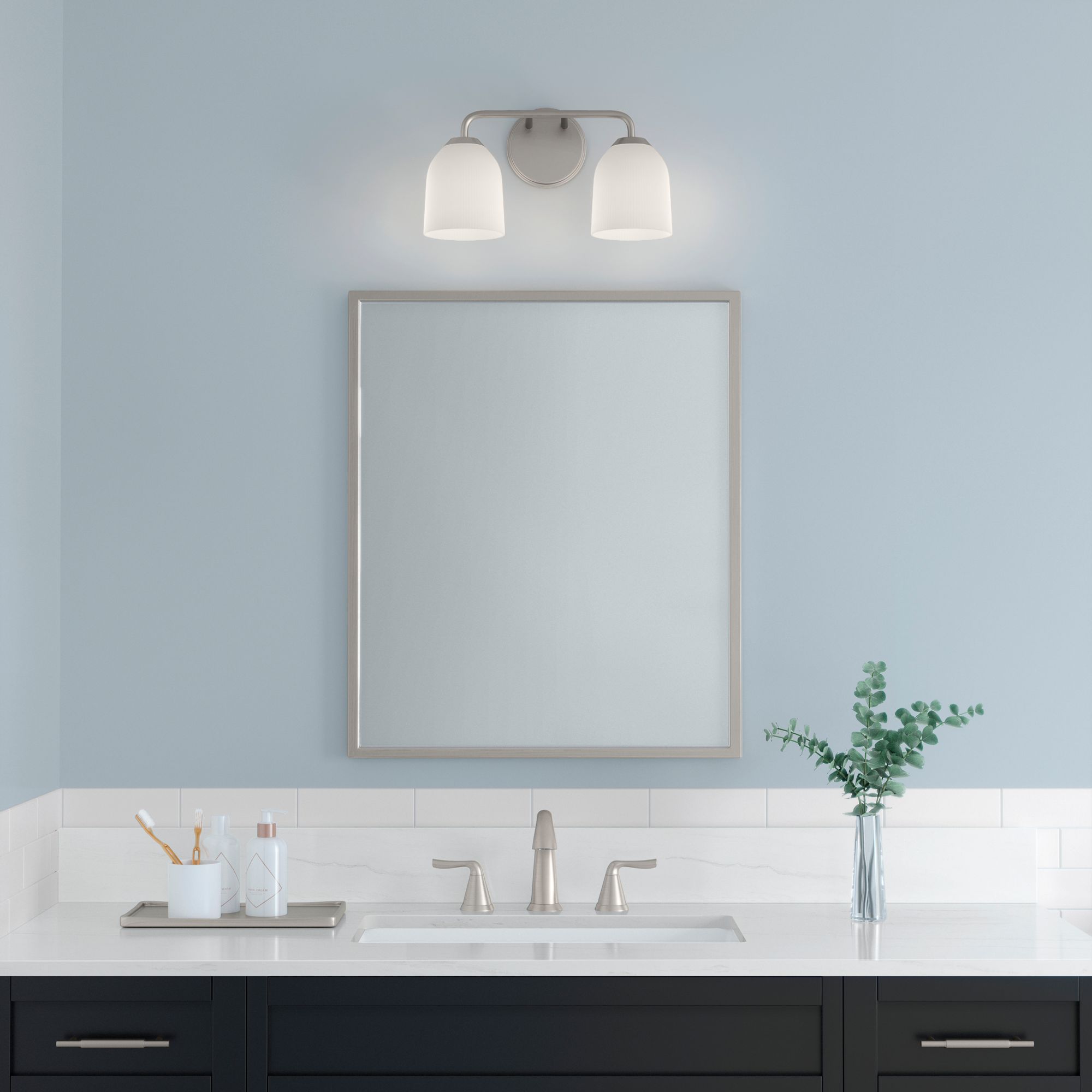 Millennium Lighting Norah 2-Light Vanity Light in Brushed Nickel