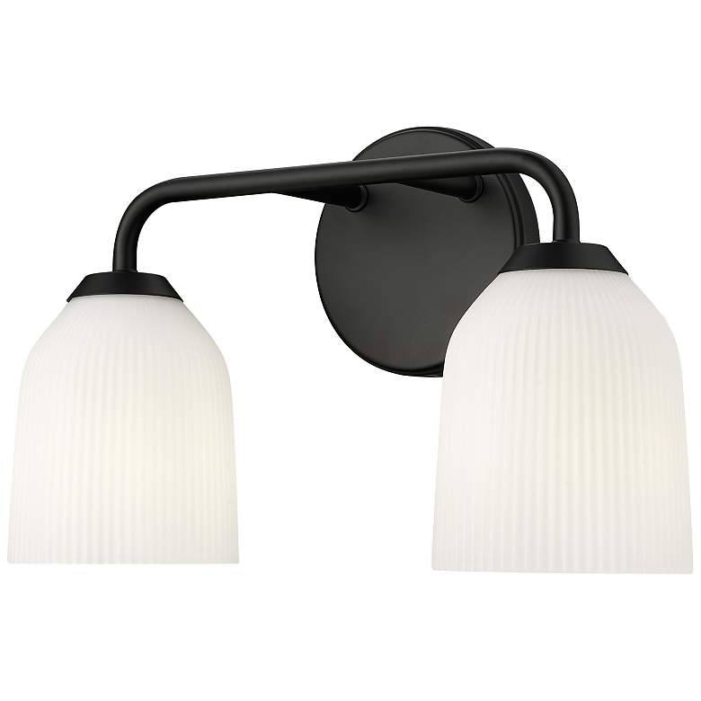 Image 3 Millennium Lighting Norah 2-Light Vanity Light in Matte Black more views