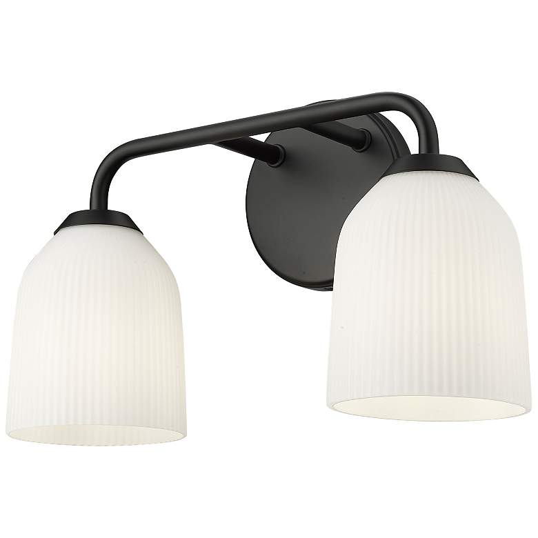 Image 4 Millennium Lighting Norah 2-Light Vanity Light in Matte Black more views