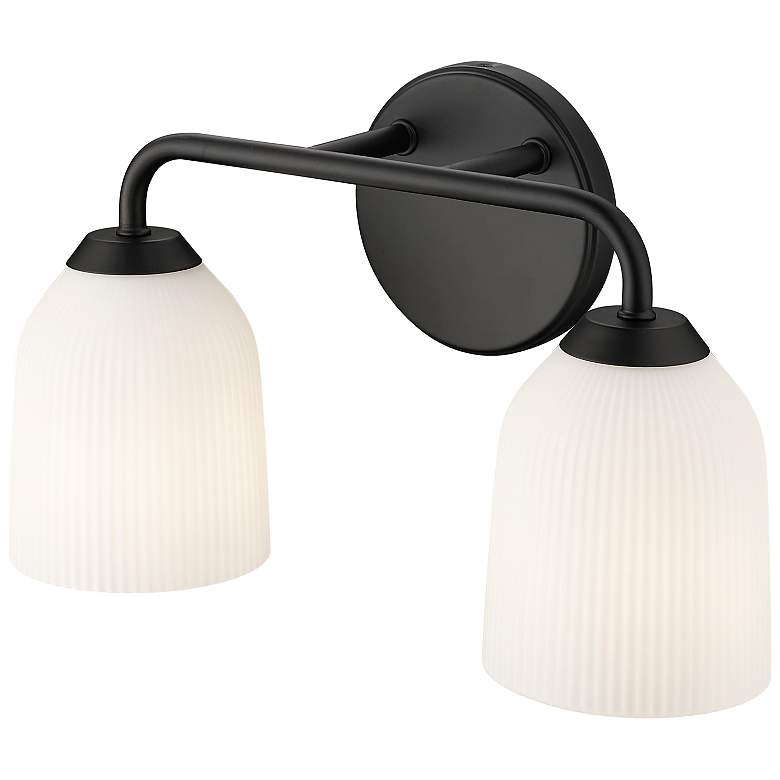 Image 5 Millennium Lighting Norah 2-Light Vanity Light in Matte Black more views