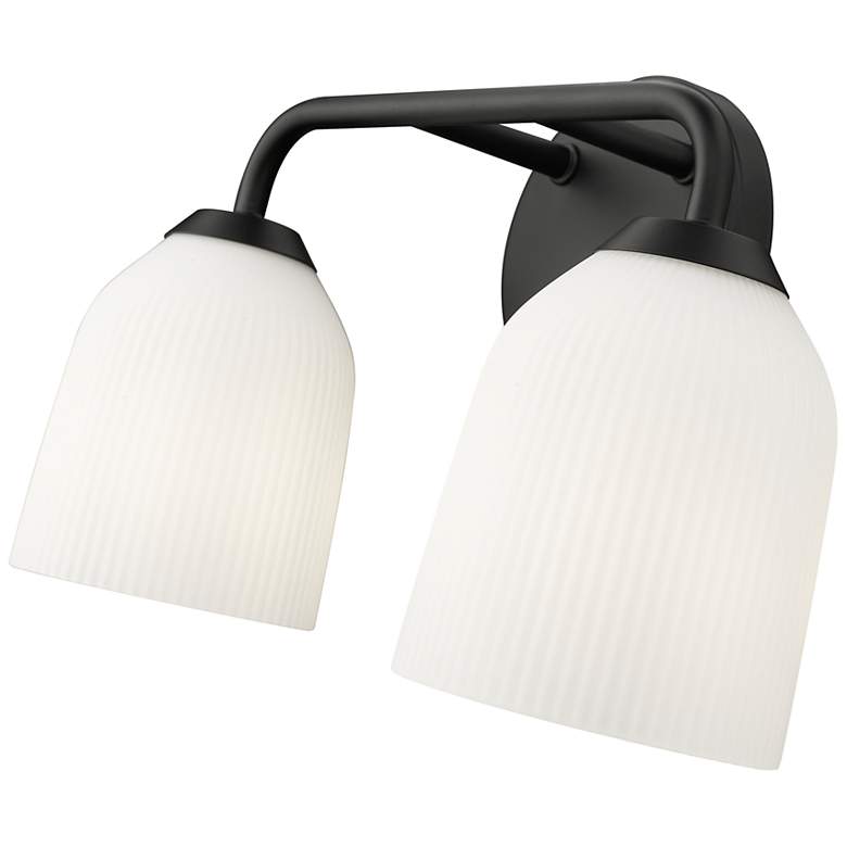 Image 6 Millennium Lighting Norah 2-Light Vanity Light in Matte Black more views