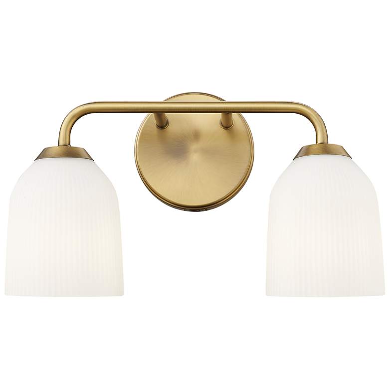 Image 1 Millennium Lighting Norah 2-Light Vanity Light in Vintage Brass