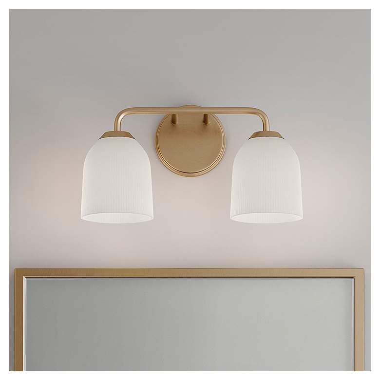 Image 1 Millennium Lighting Norah 2-Light Vanity Light in Vintage Brass