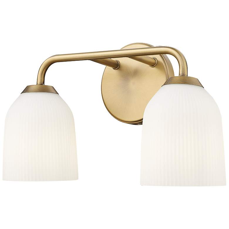 Image 3 Millennium Lighting Norah 2-Light Vanity Light in Vintage Brass more views