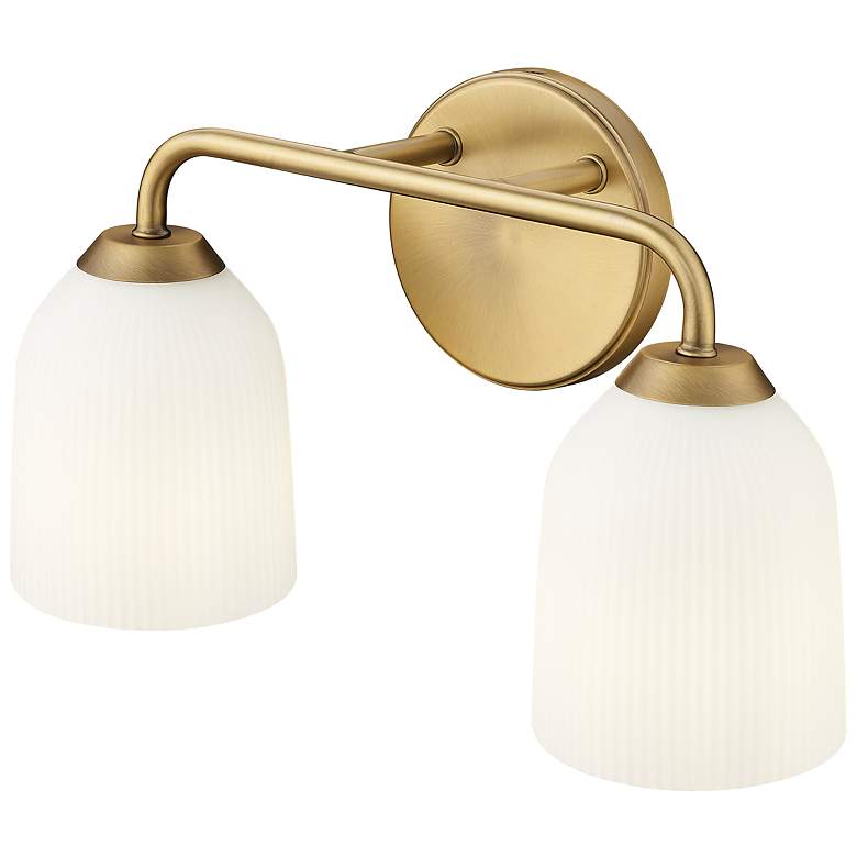Image 5 Millennium Lighting Norah 2-Light Vanity Light in Vintage Brass more views