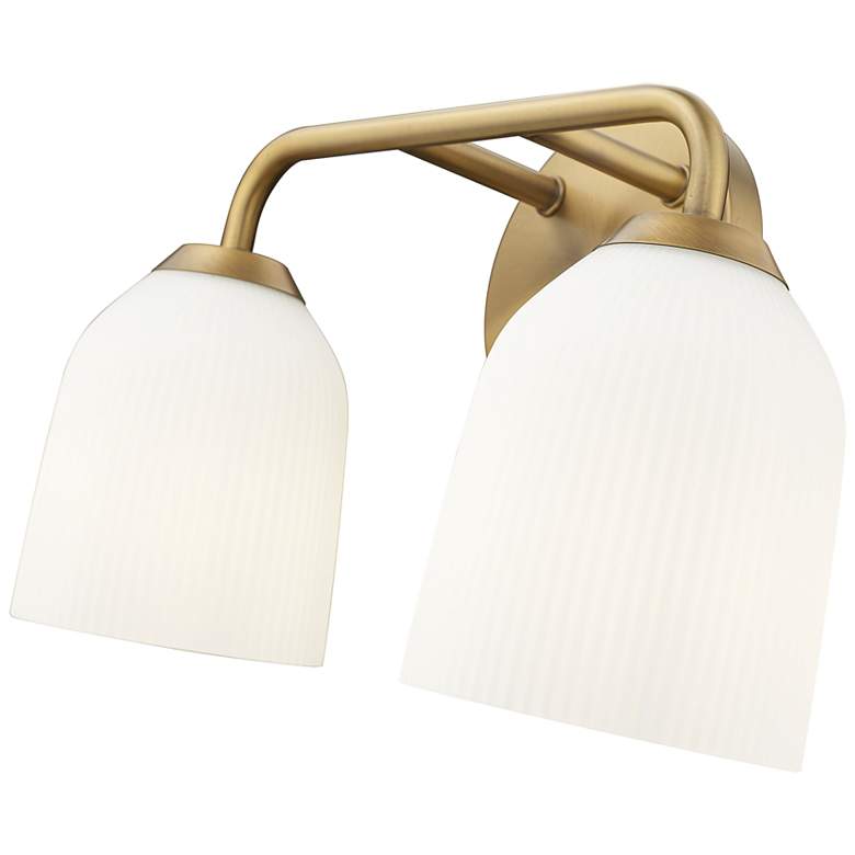 Image 6 Millennium Lighting Norah 2-Light Vanity Light in Vintage Brass more views