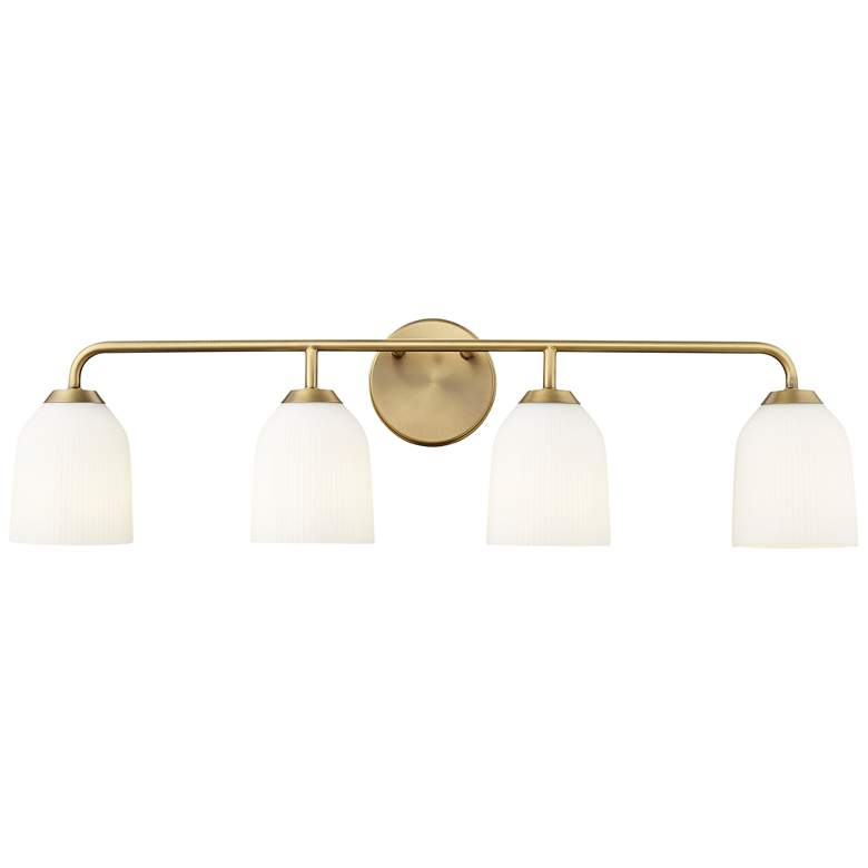 Image 1 Millennium Lighting Norah 4-Light Vanity Light in Vintage Brass