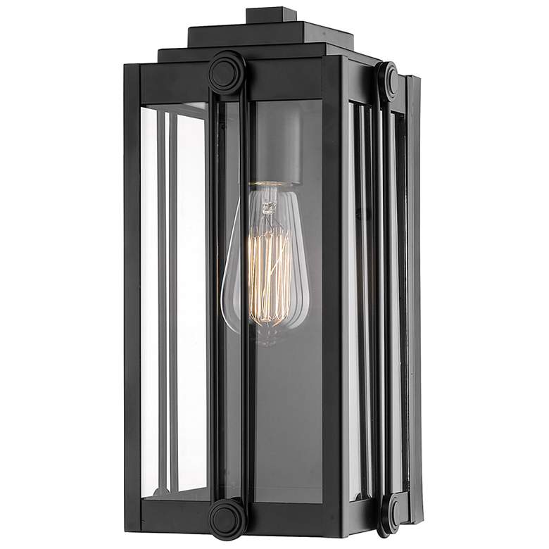 Image 1 Millennium Lighting Oakland 1 Light 13 inch Outdoor Wall Sconce in Black