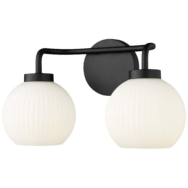 Image 3 Millennium Lighting Oprah 2-Light Vanity Light in Matte Black more views
