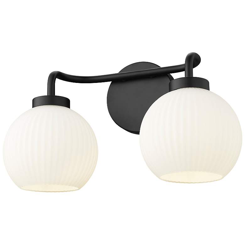 Image 4 Millennium Lighting Oprah 2-Light Vanity Light in Matte Black more views